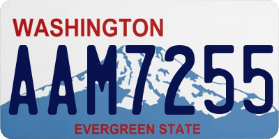 WA license plate AAM7255