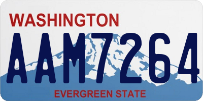 WA license plate AAM7264