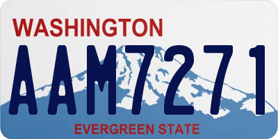 WA license plate AAM7271