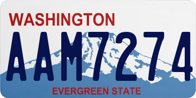 WA license plate AAM7274