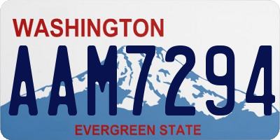 WA license plate AAM7294