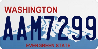 WA license plate AAM7299