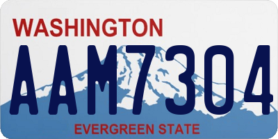 WA license plate AAM7304