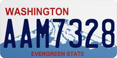 WA license plate AAM7328