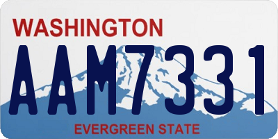 WA license plate AAM7331