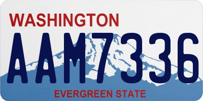 WA license plate AAM7336