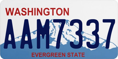 WA license plate AAM7337