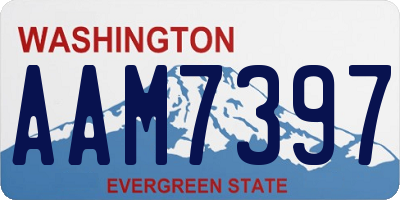 WA license plate AAM7397
