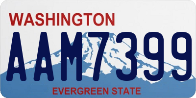 WA license plate AAM7399