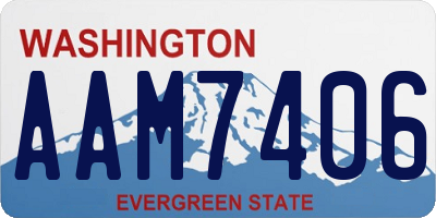 WA license plate AAM7406