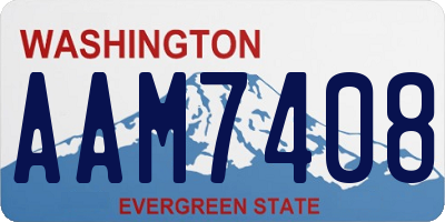 WA license plate AAM7408