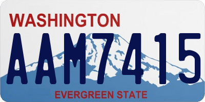 WA license plate AAM7415