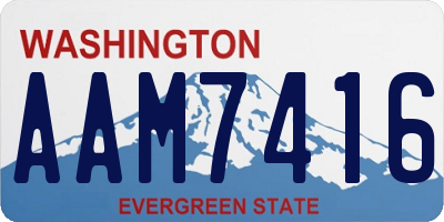 WA license plate AAM7416