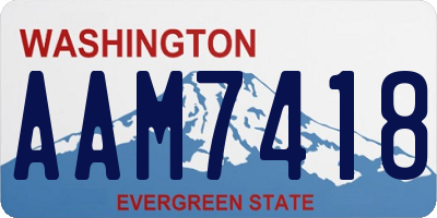 WA license plate AAM7418