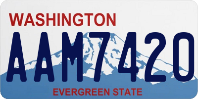WA license plate AAM7420