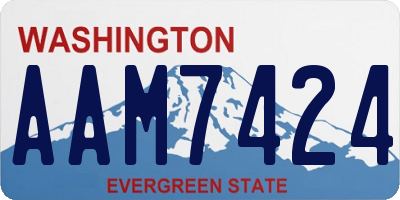 WA license plate AAM7424