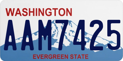 WA license plate AAM7425