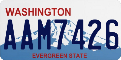 WA license plate AAM7426