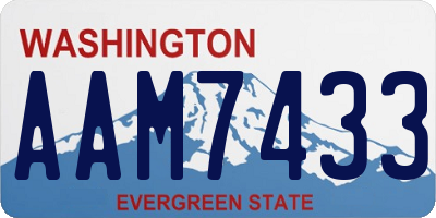 WA license plate AAM7433