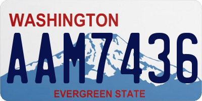 WA license plate AAM7436