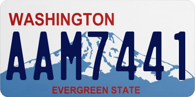 WA license plate AAM7441