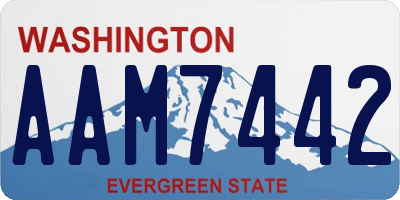 WA license plate AAM7442