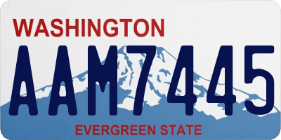 WA license plate AAM7445