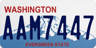 WA license plate AAM7447