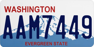WA license plate AAM7449