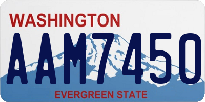WA license plate AAM7450
