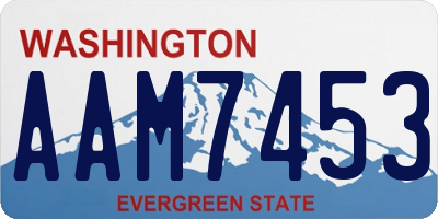 WA license plate AAM7453