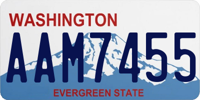WA license plate AAM7455