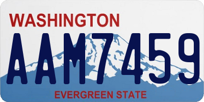 WA license plate AAM7459