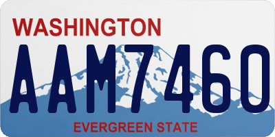WA license plate AAM7460