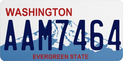 WA license plate AAM7464