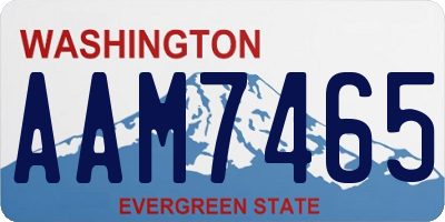 WA license plate AAM7465