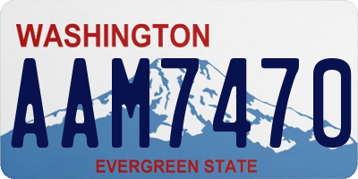 WA license plate AAM7470