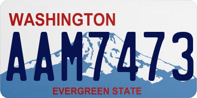 WA license plate AAM7473