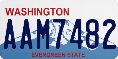 WA license plate AAM7482