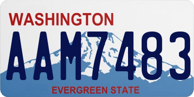WA license plate AAM7483