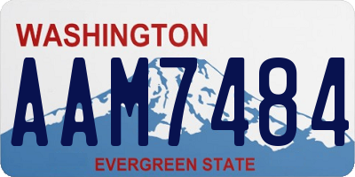 WA license plate AAM7484
