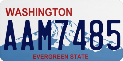 WA license plate AAM7485