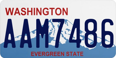 WA license plate AAM7486