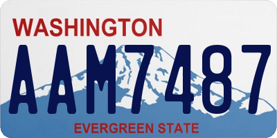 WA license plate AAM7487