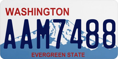 WA license plate AAM7488
