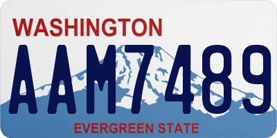 WA license plate AAM7489