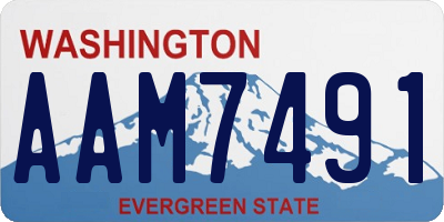 WA license plate AAM7491