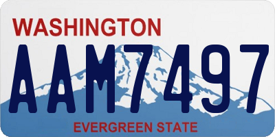 WA license plate AAM7497