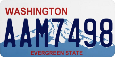 WA license plate AAM7498