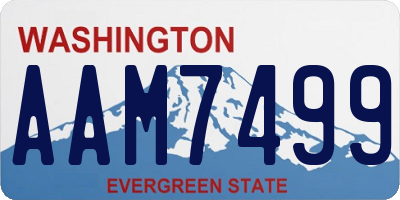 WA license plate AAM7499